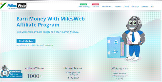 milesweb affiliate program