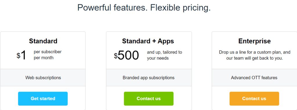 Vimeo OTT pricing