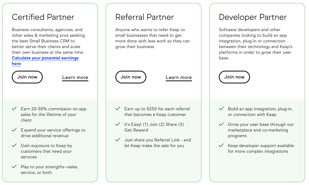 Keap partner programs