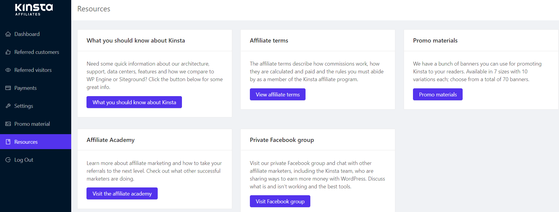 Kinsta affiliate resources