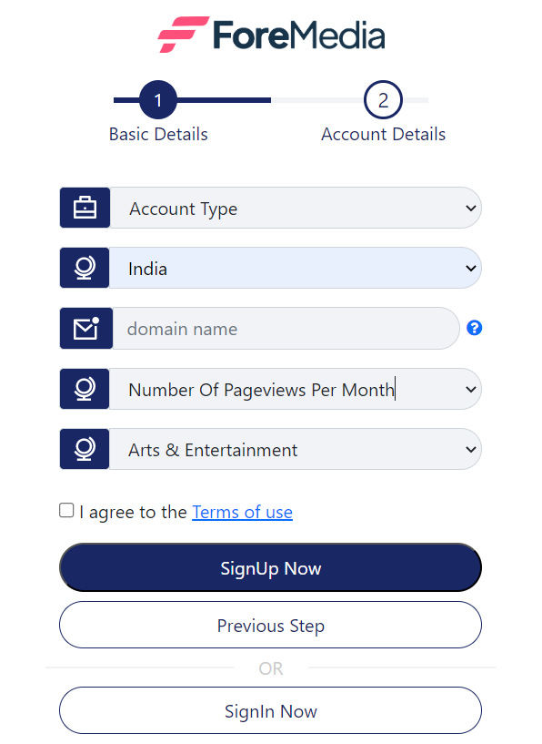 Foremedia registration