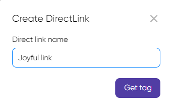 Get tag direct link Monetag