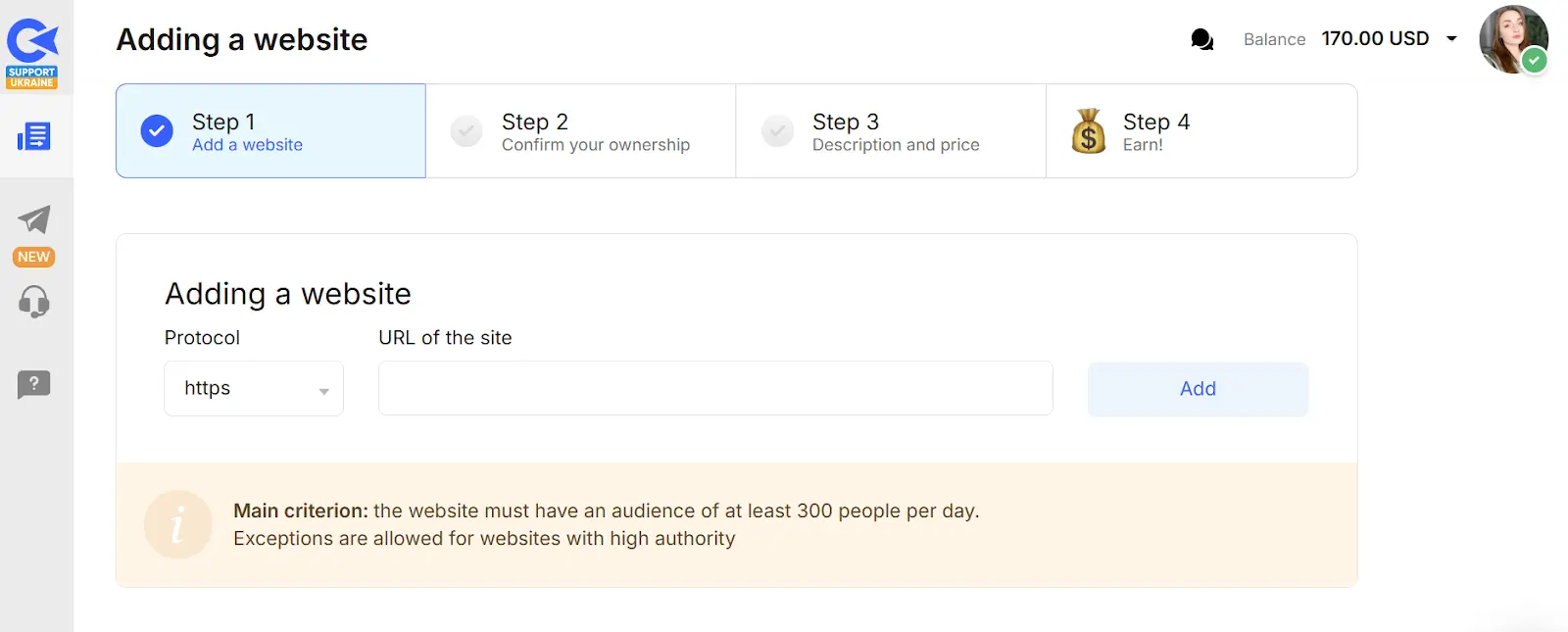 adding a website