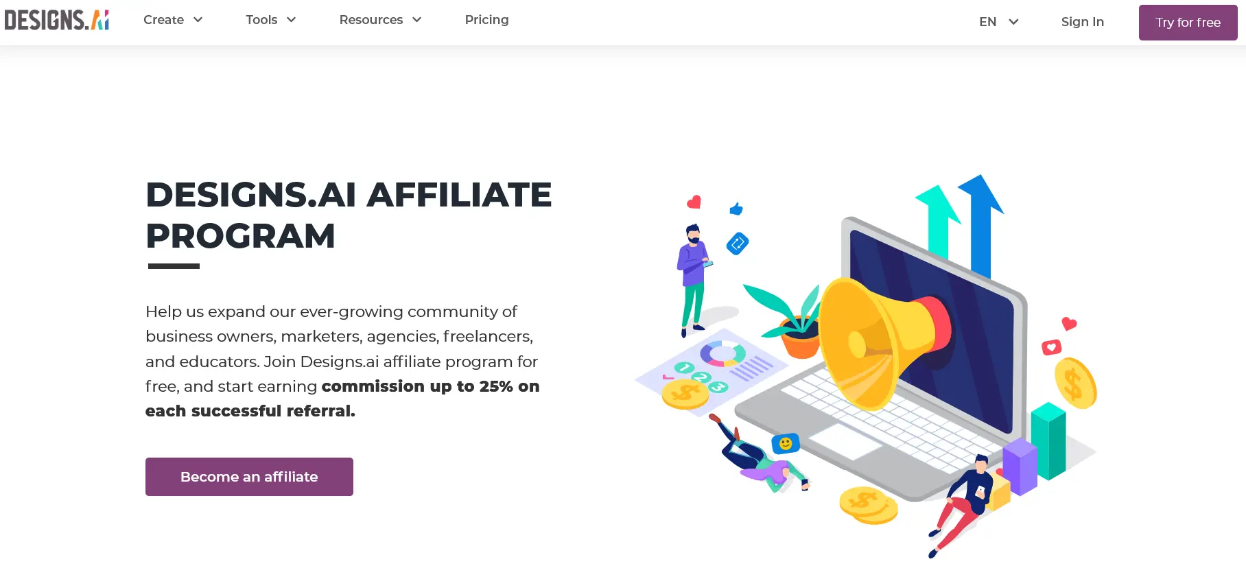 Designs.ai Affiliate Program