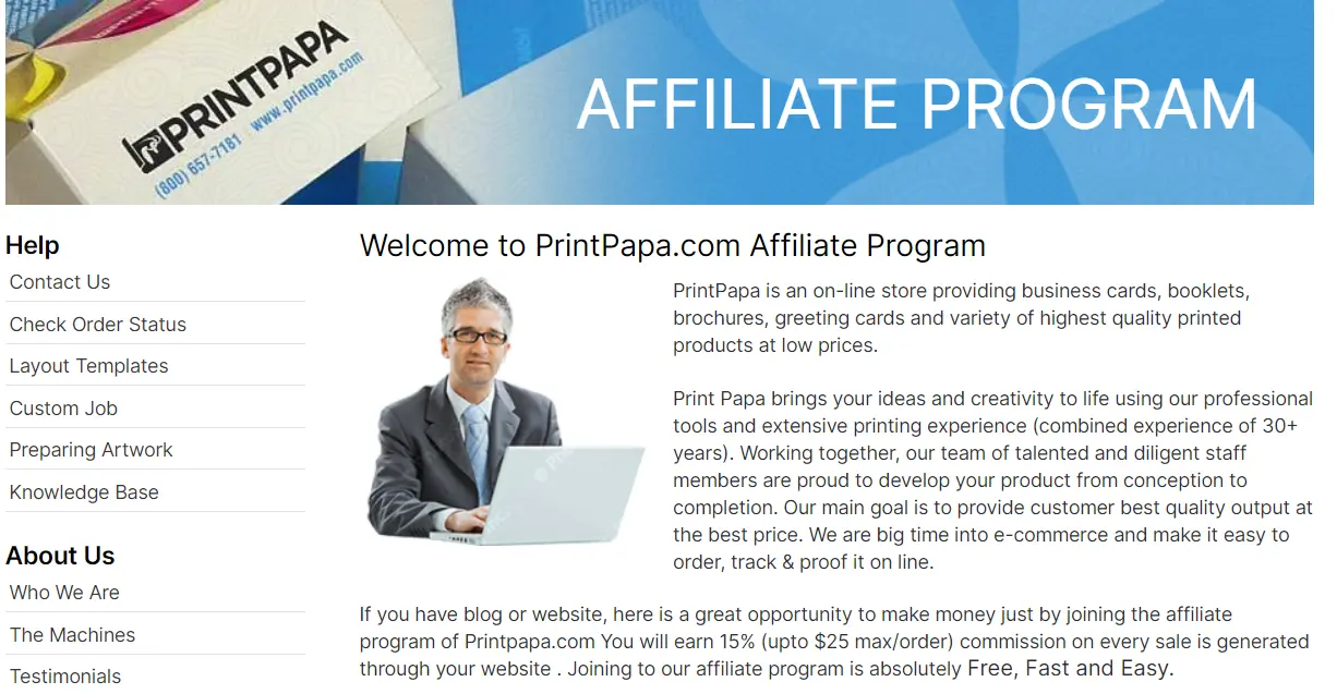 Printpapa affiliate program