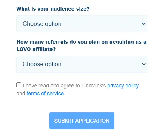 Lovo affiliate program questions
