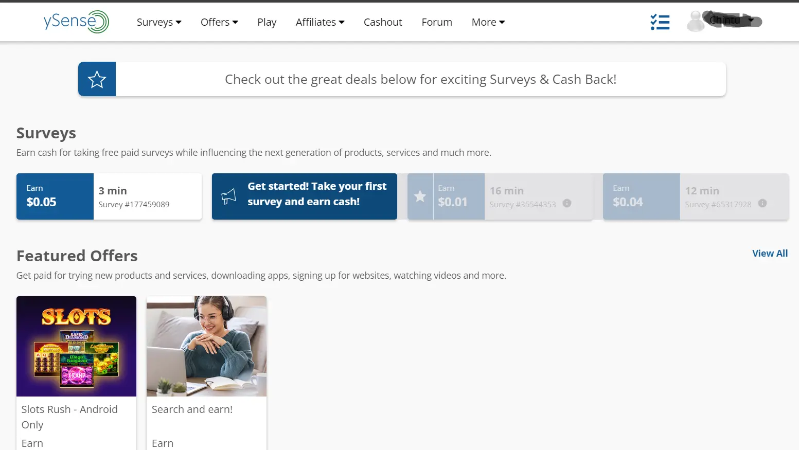 ysense account