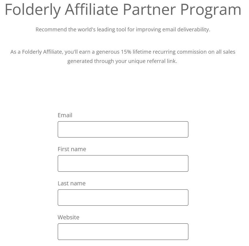 Folderly affiliate sign up