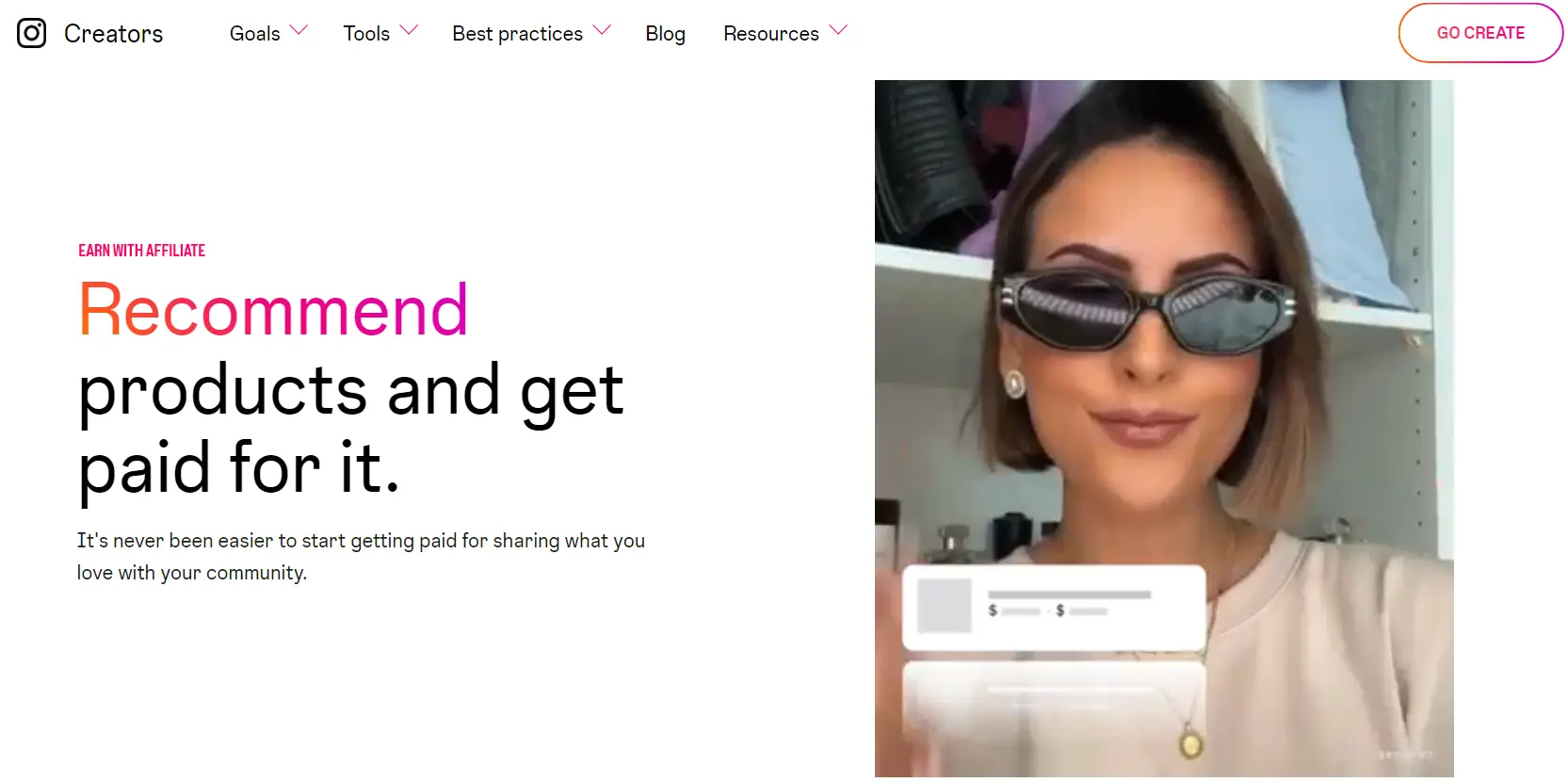 Instagram affiliate program