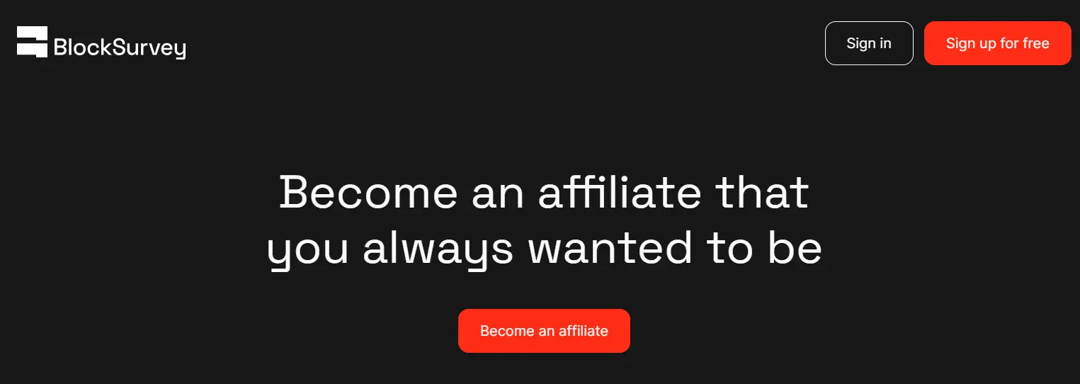 Blocksurvey affiliate program