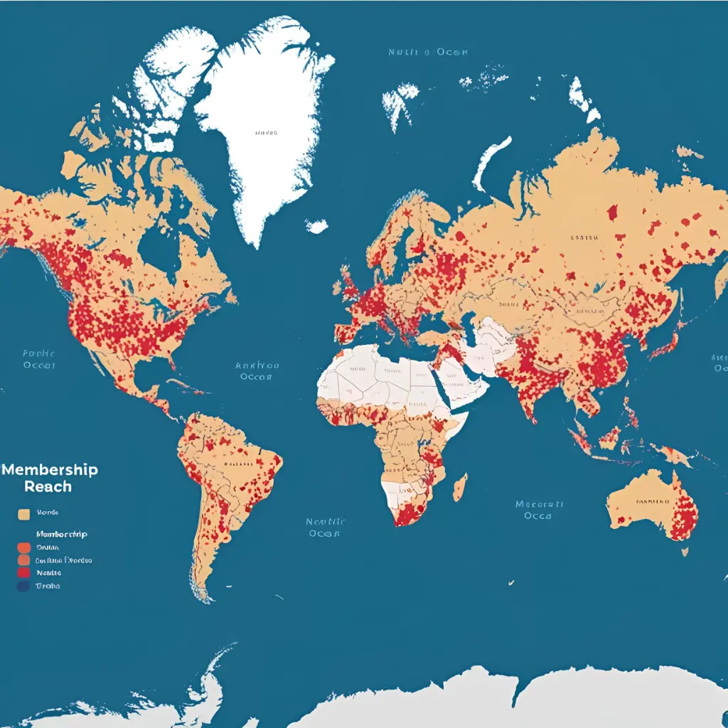 Global scalability with paid memberships