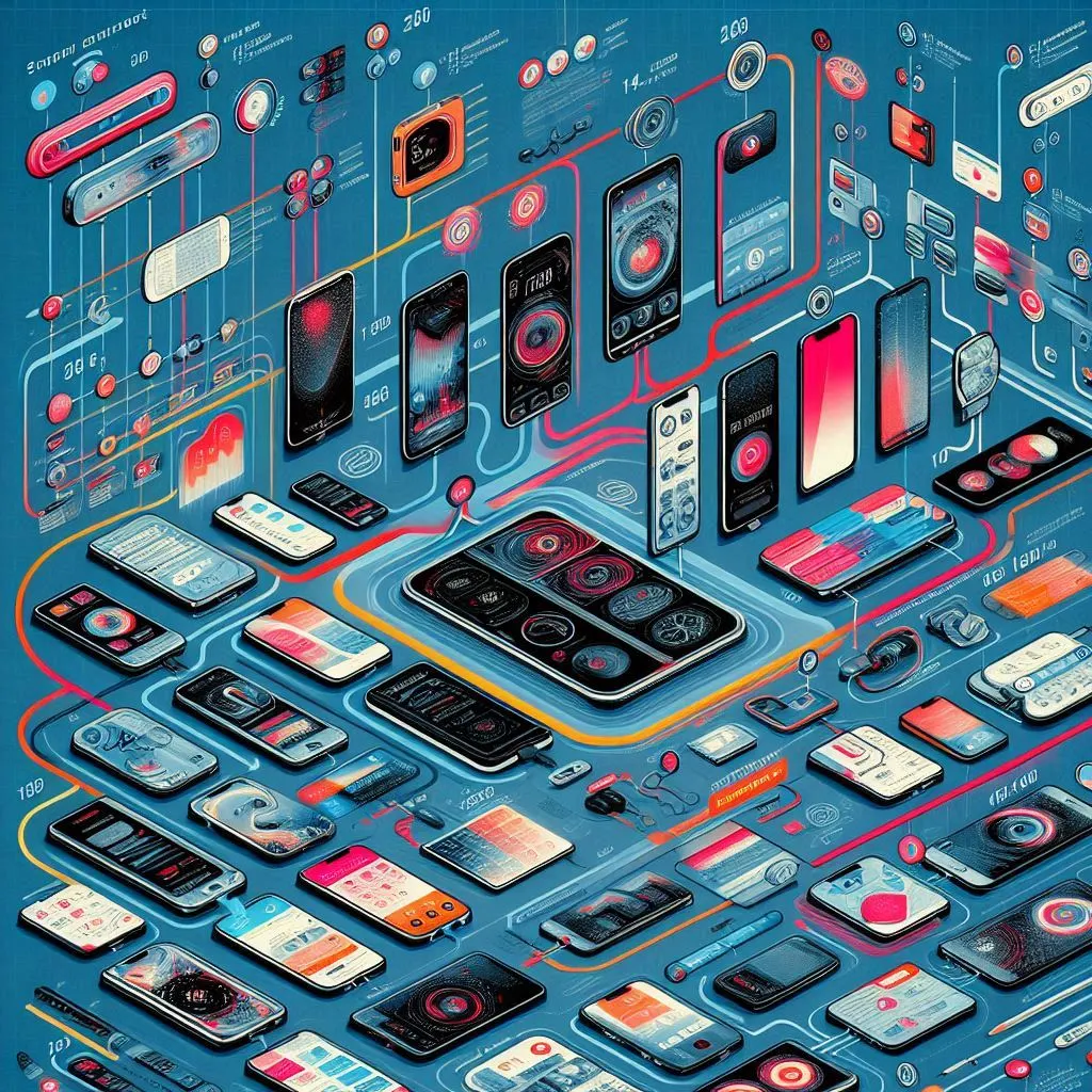 Interactive infographic on the evolution of smartphones