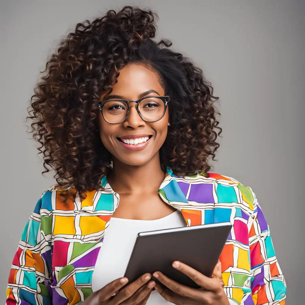 Person holding a tablet with a chart of high-paying affiliate programs and their details