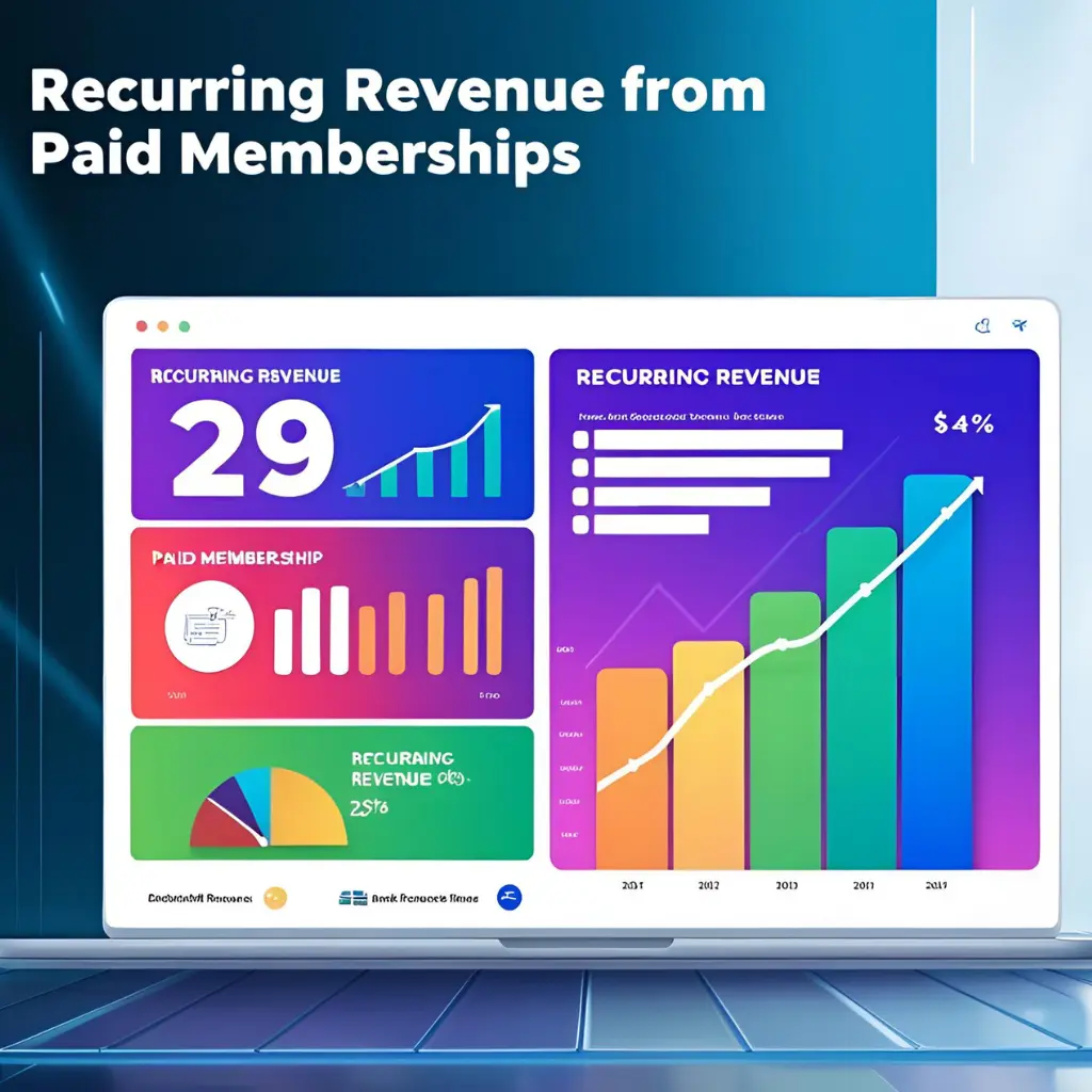 Recurring revenue from paid memberships for website monetization