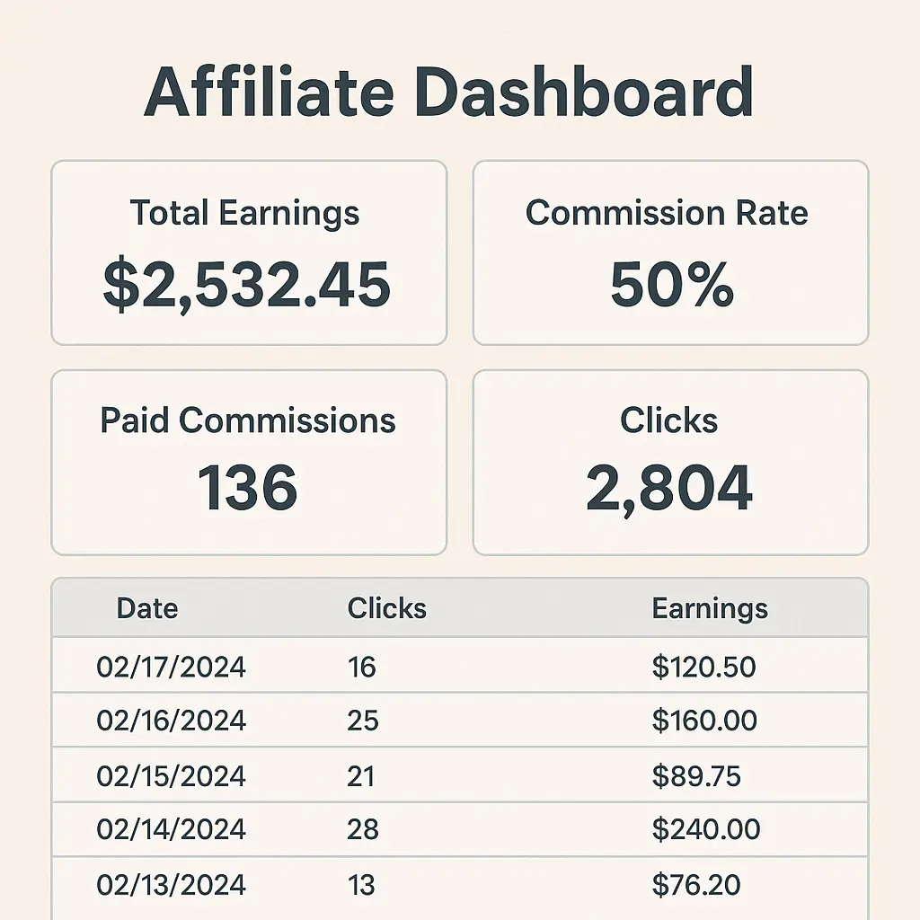 Affiliate marketer earning passive income from multiple programs