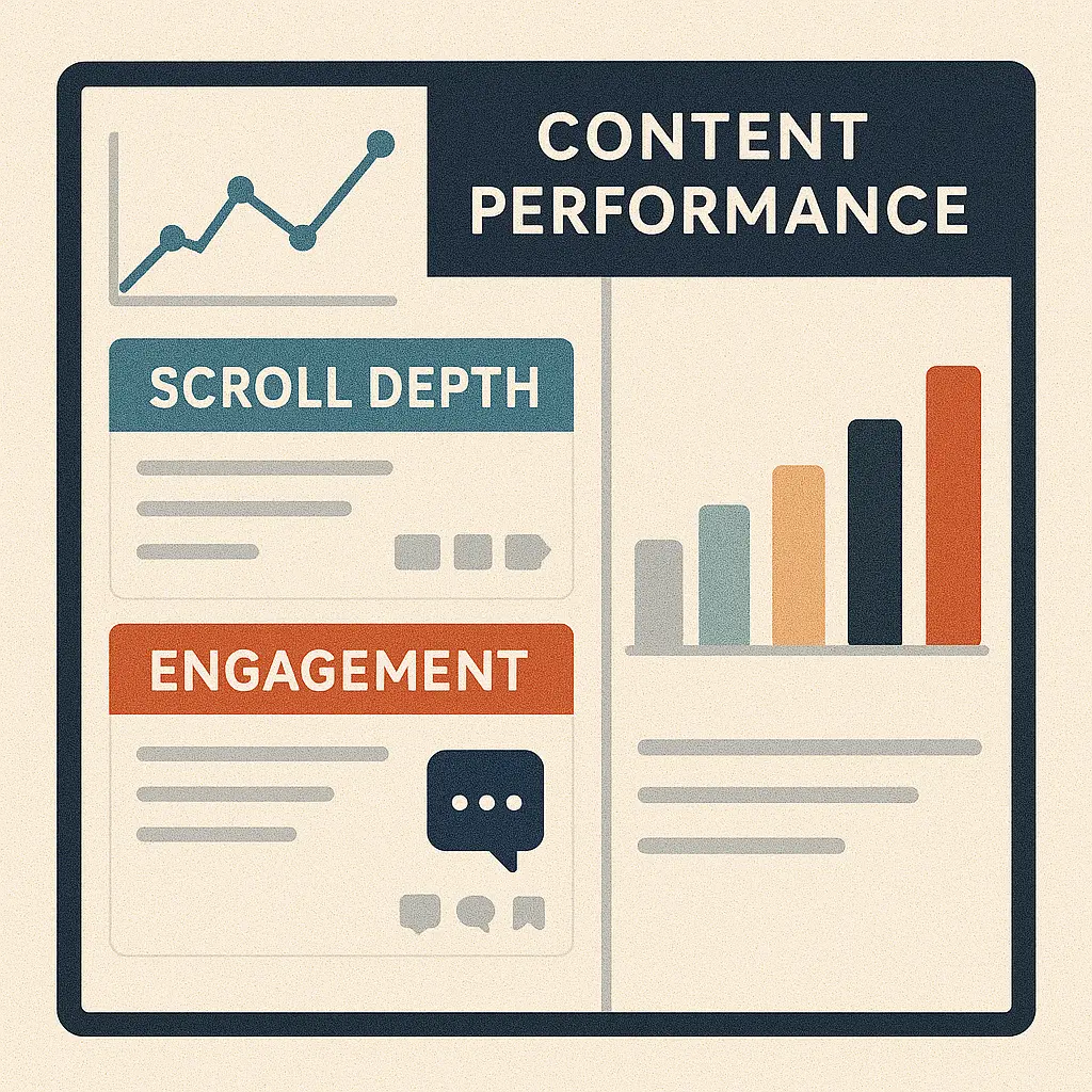 GA4 dashboard showing advanced engagement metrics