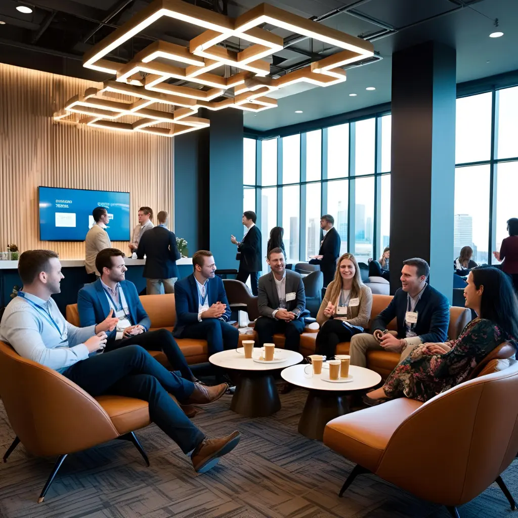 Marketing professionals networking at Content Marketing World