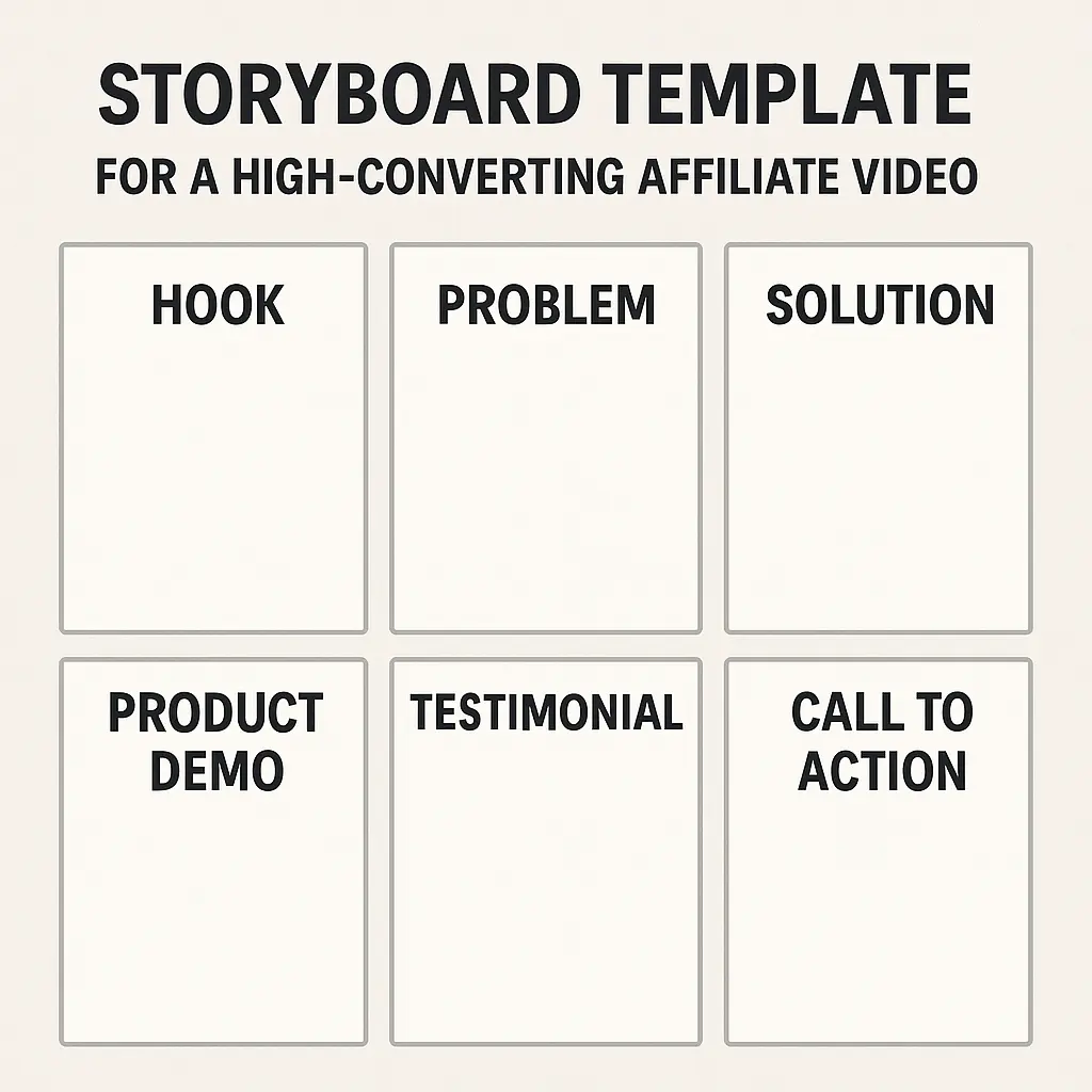 Script template for affiliate videos that sell