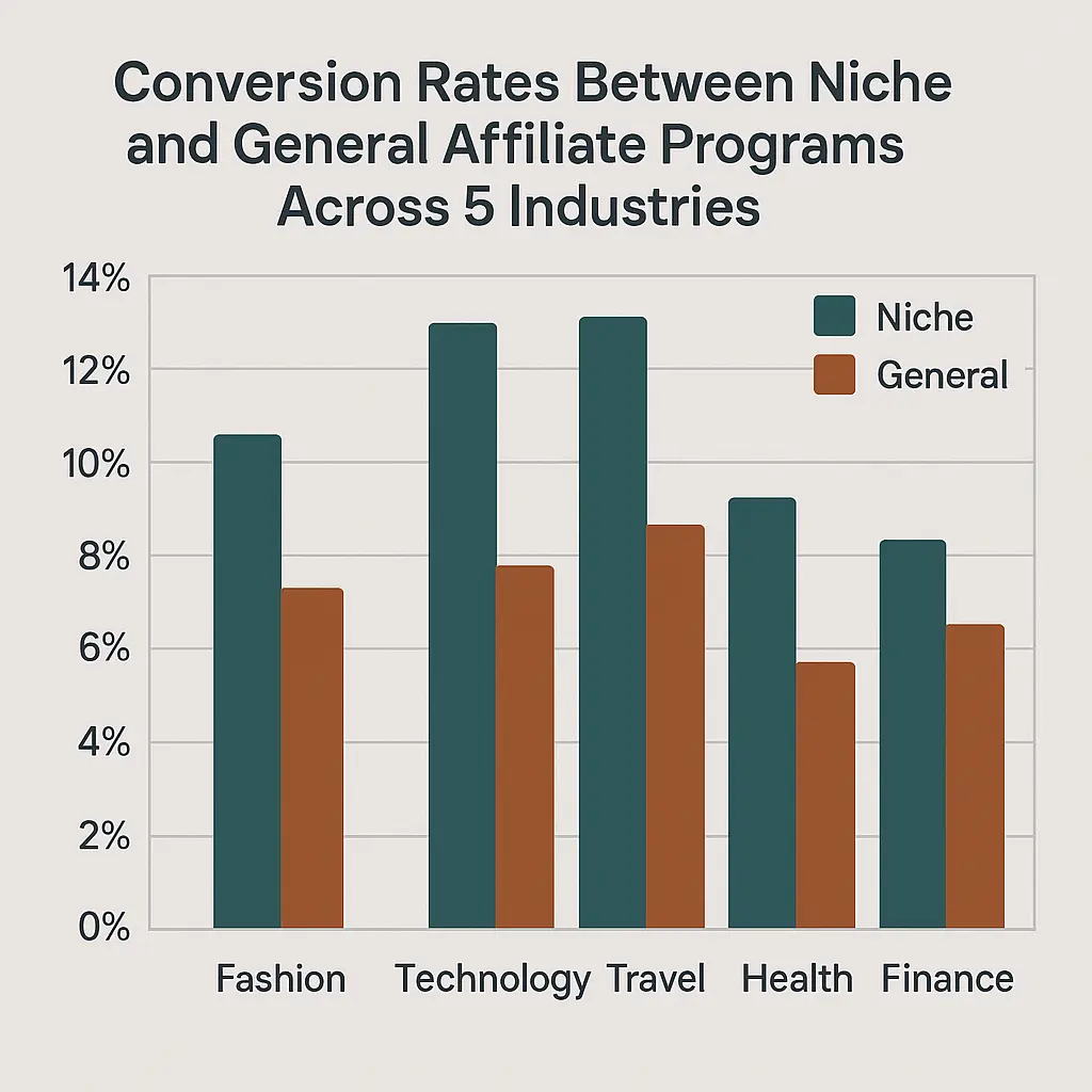 Visual proof that niche programs consistently deliver higher conversion rates