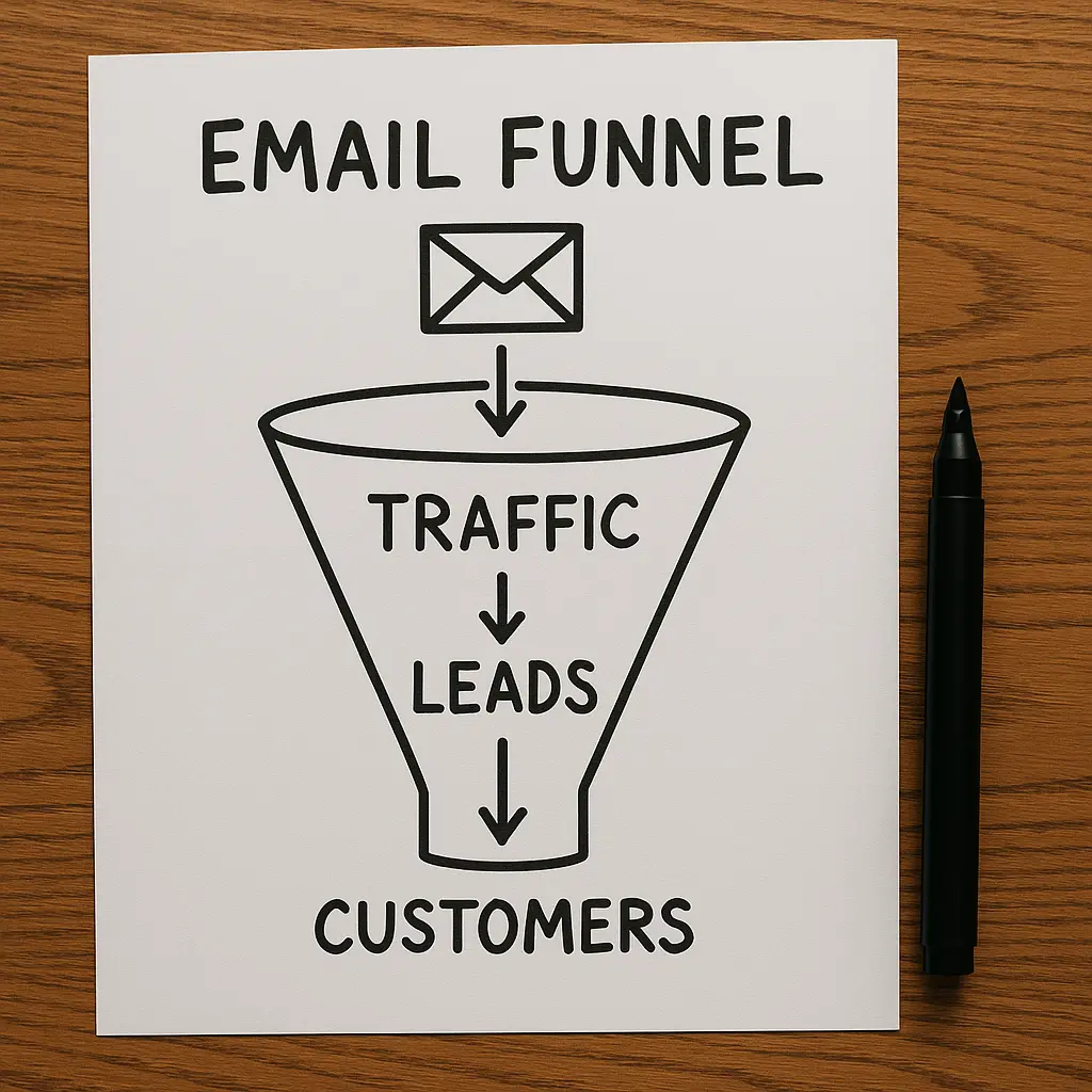 Affiliate email marketing strategy diagram
