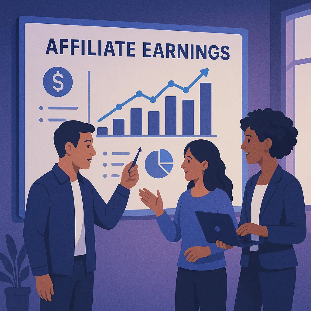 Marketing team discussing Semrush affiliate strategy