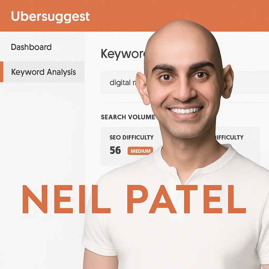Neil Patel’s Ubersuggest promotional graphics