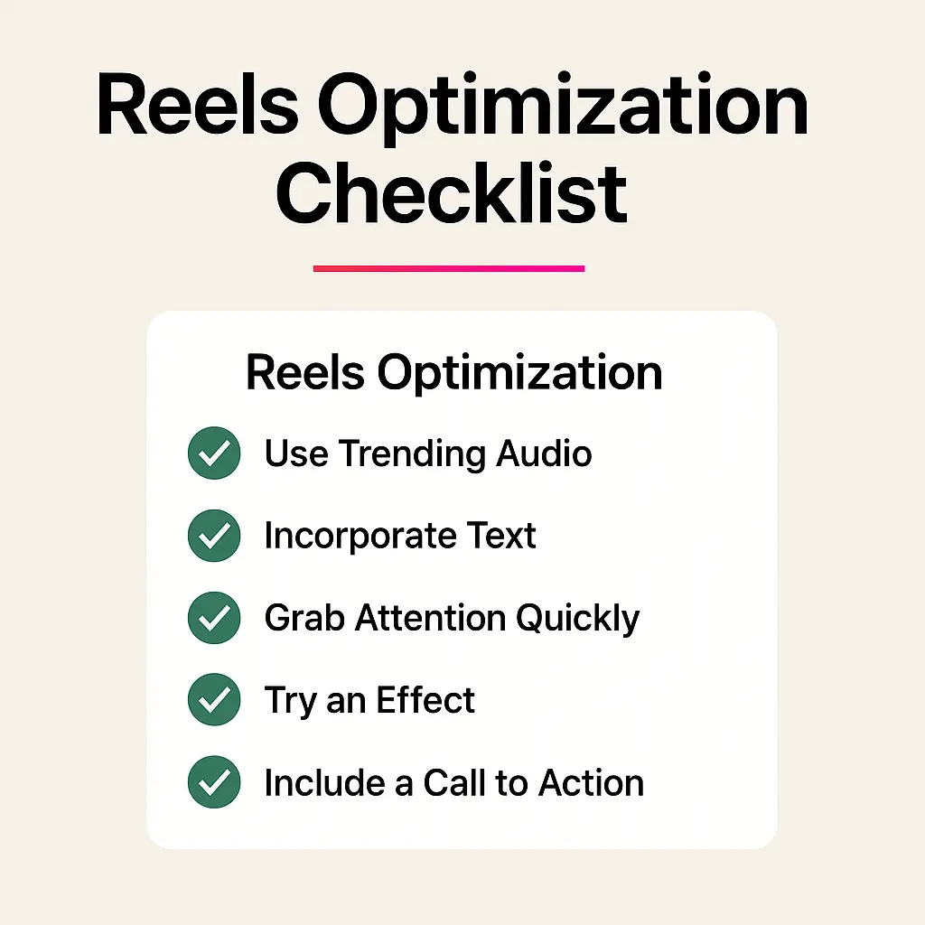 Optimization tips for successful Instagram Reels