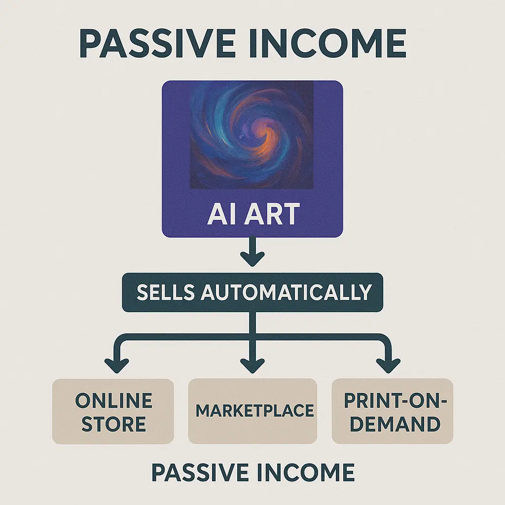 Passive income ideas with AI-generated art