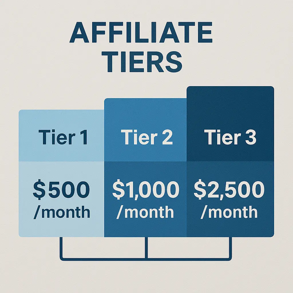 Semrush commission structure chart for affiliates