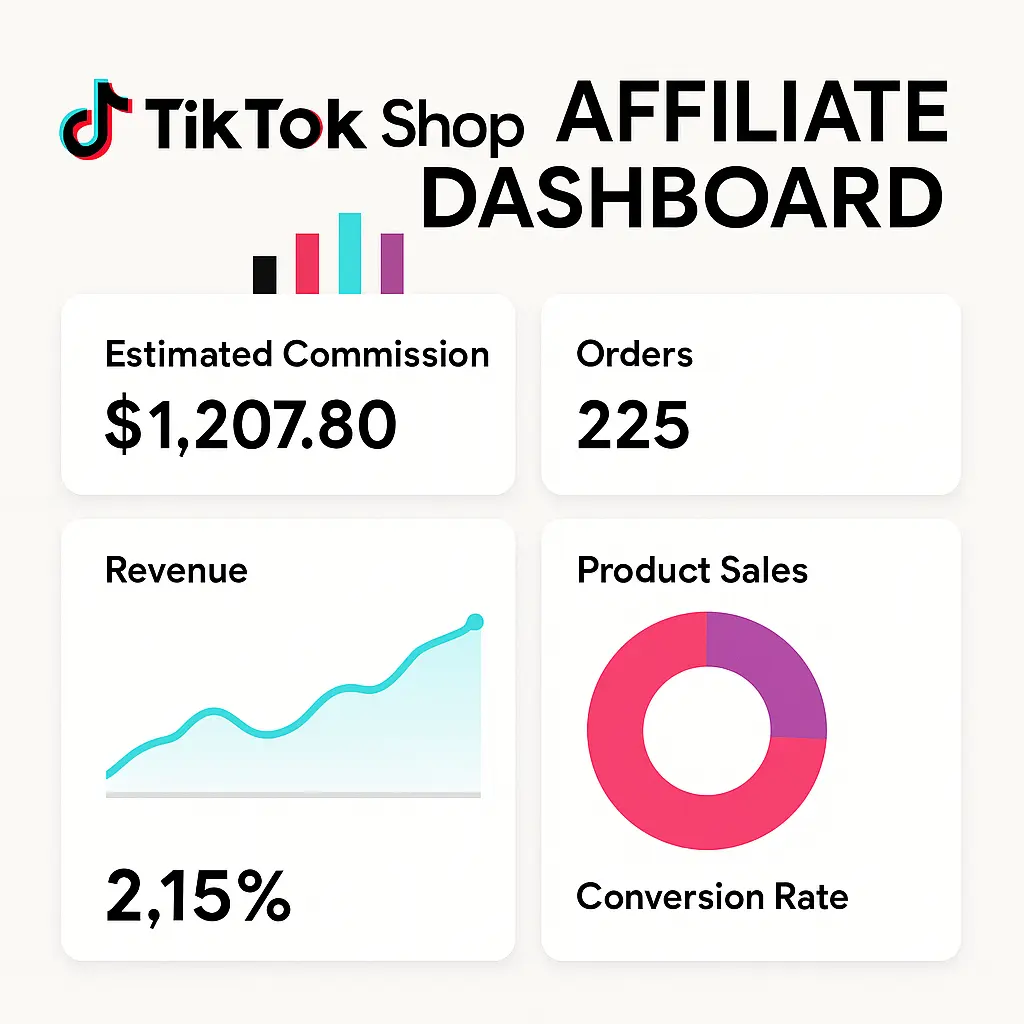 A screenshot of the TikTok Shop Affiliate Program dashboard showing product listings