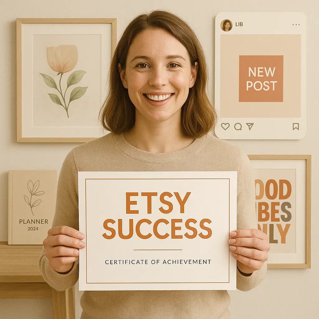 Achieving success selling AI products on Etsy