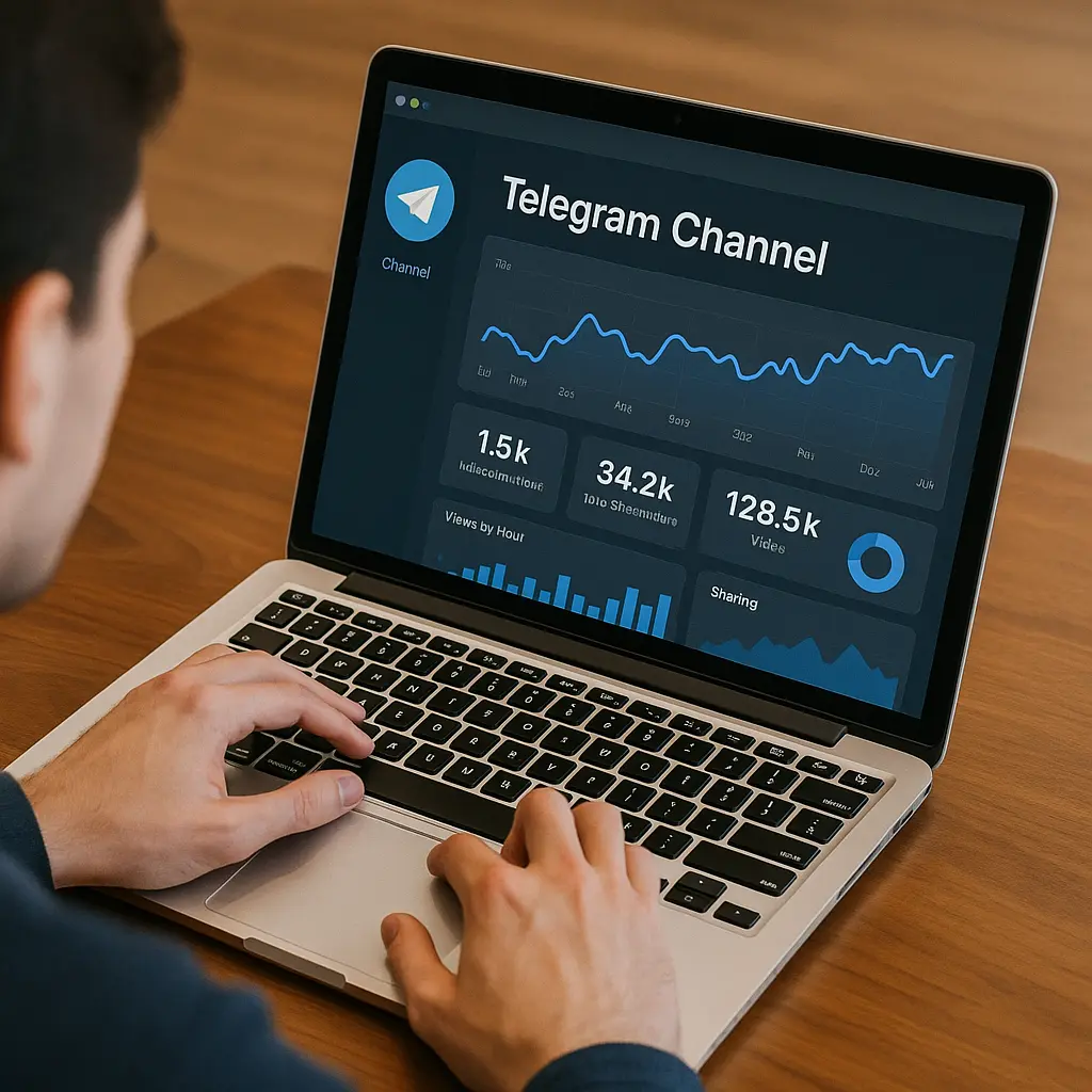 Admin analyzing Telegram channel growth for monetization