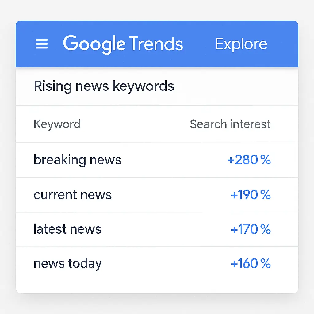 Finding profitable keywords to earn from Google News