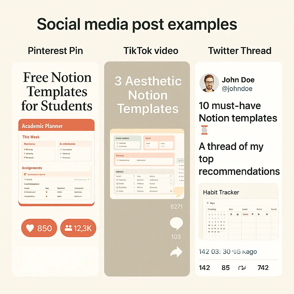 How to market Notion templates on social media platforms