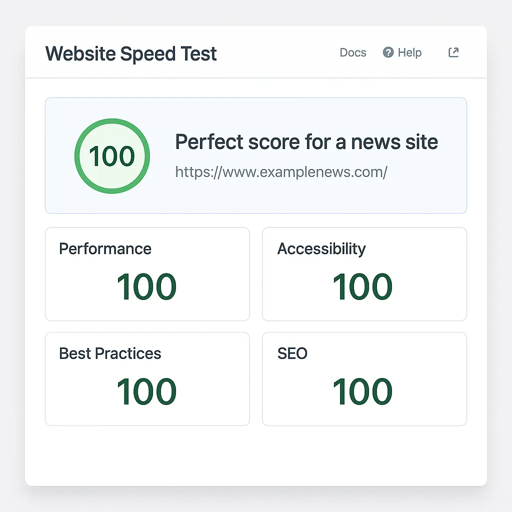Optimizing site speed to earn from Google News