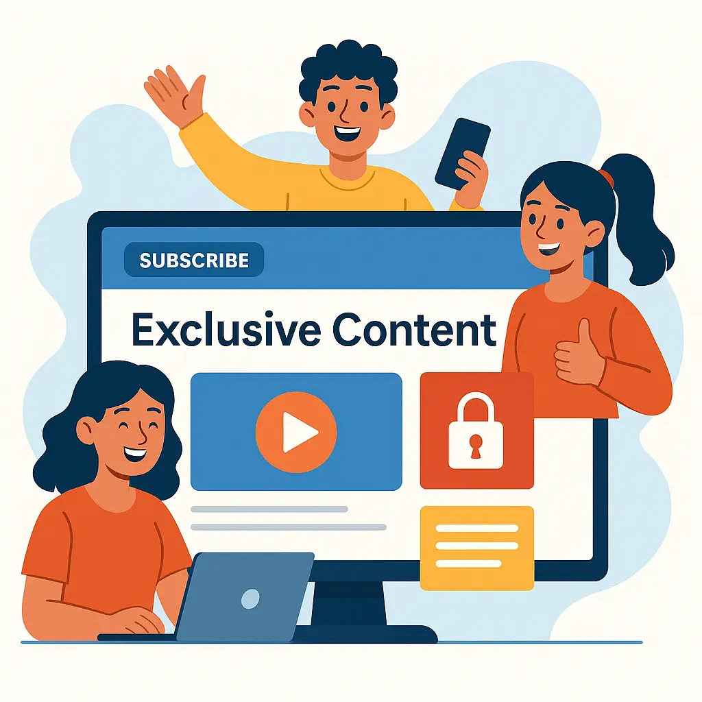 Engaged members accessing exclusive subscriber content