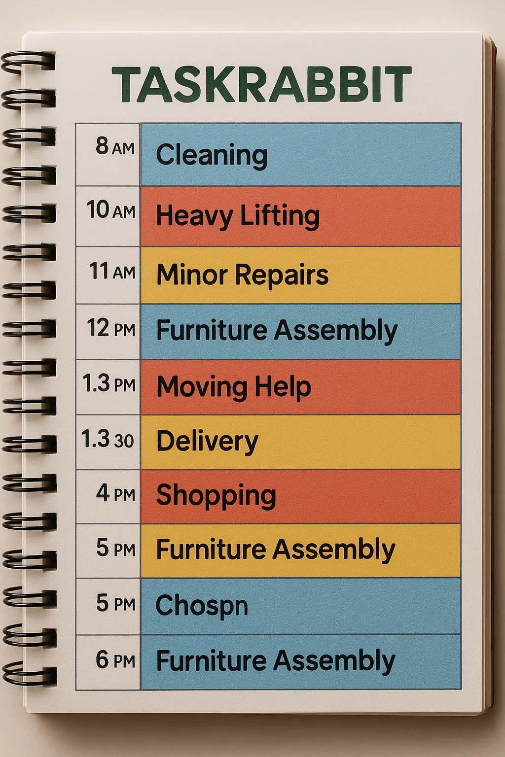 Optimized daily schedule for a TaskRabbit worker