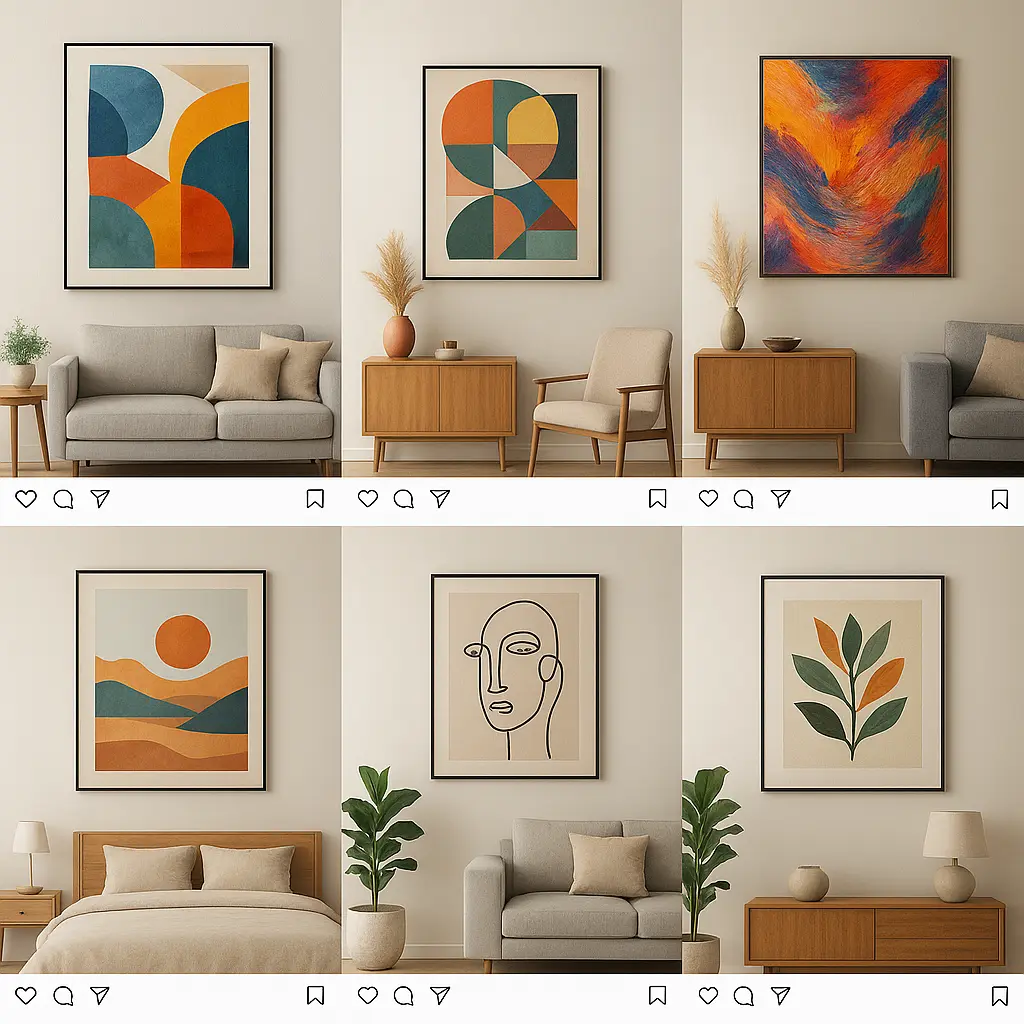 Social media marketing for AI-generated art