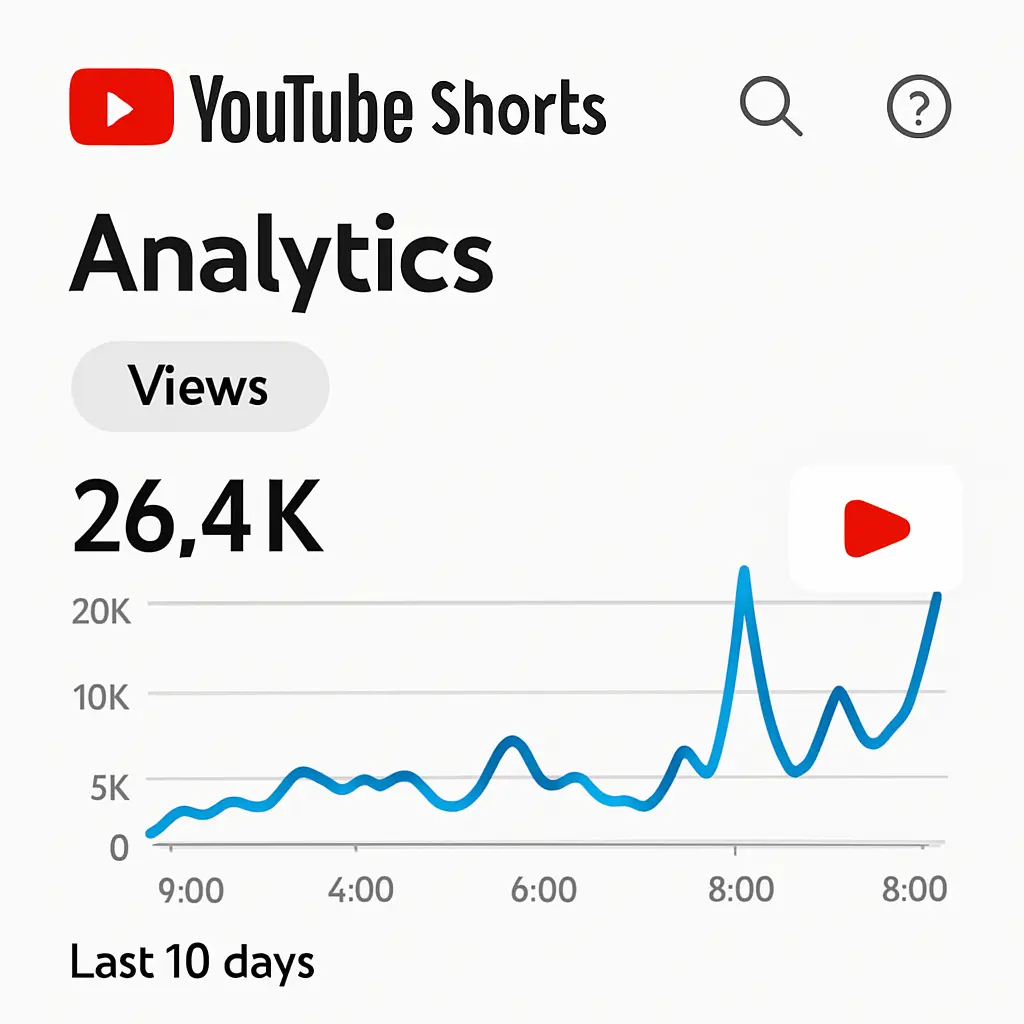 YouTube analytics for Shorts with viewer demographics and traffic spikes