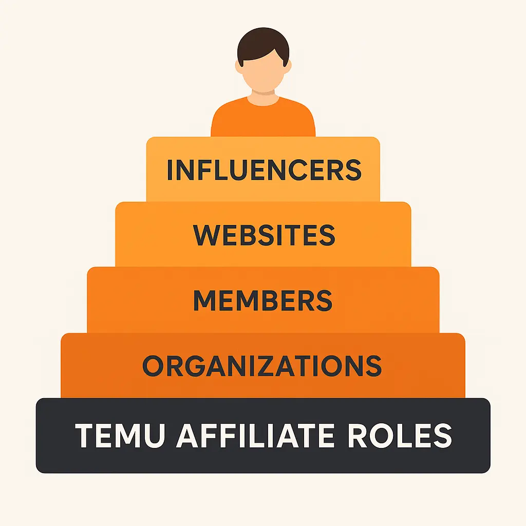 Different affiliate tiers in Temu affiliate program
