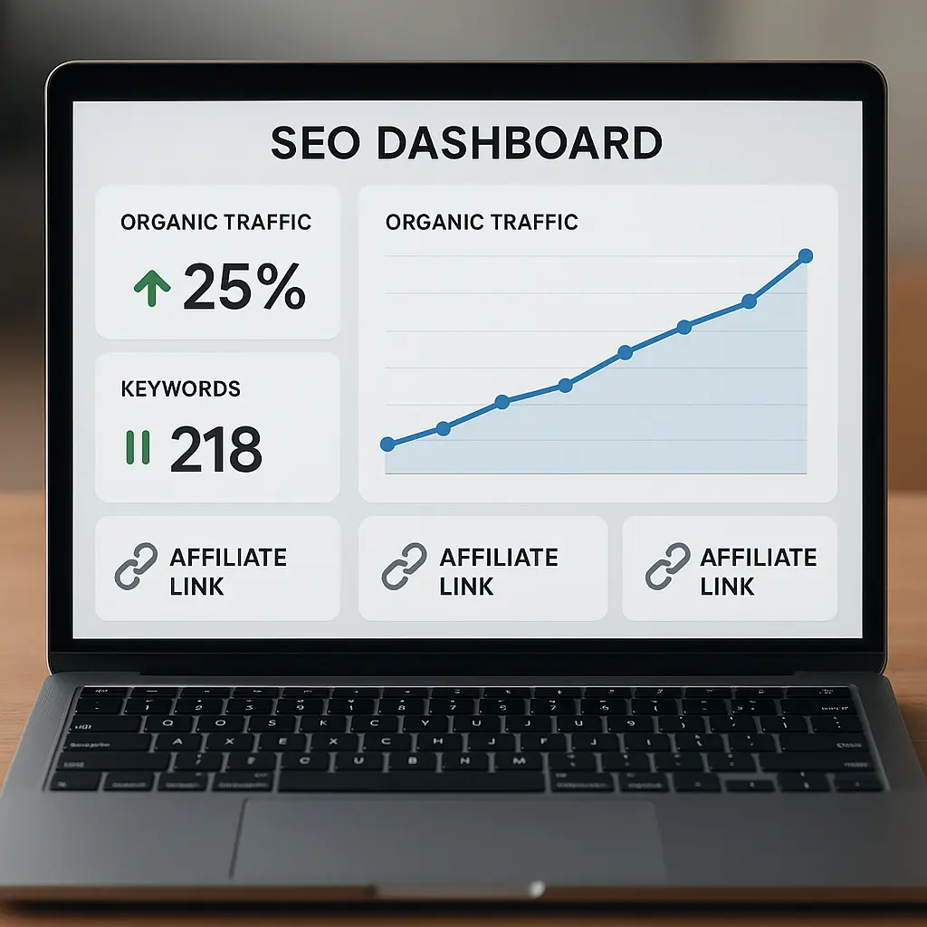 Organic SEO driving free traffic to affiliate links