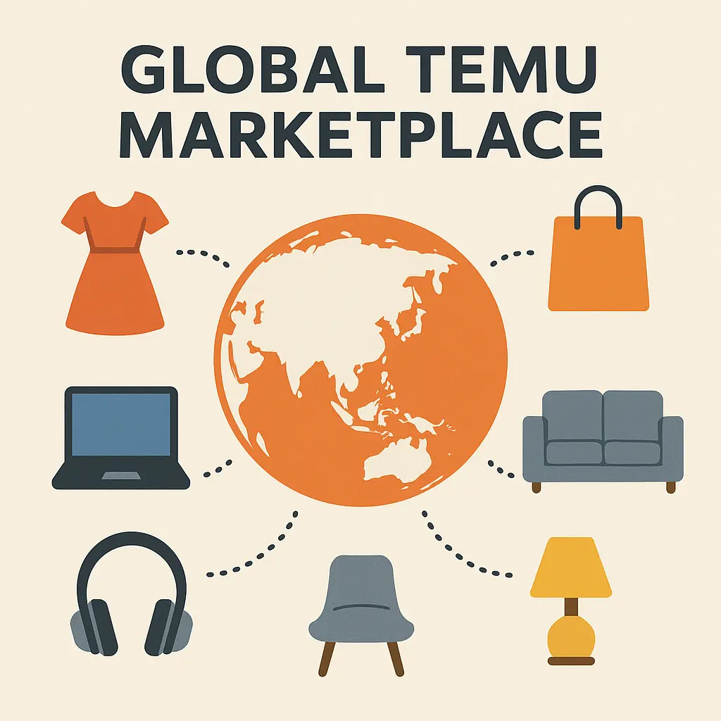 Temu global shopping marketplace categories