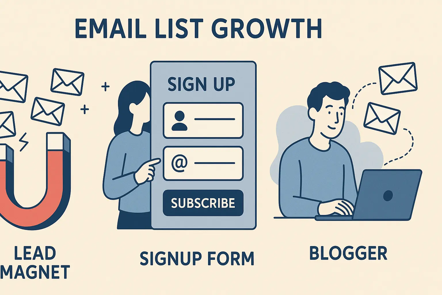 Building email list for income growth