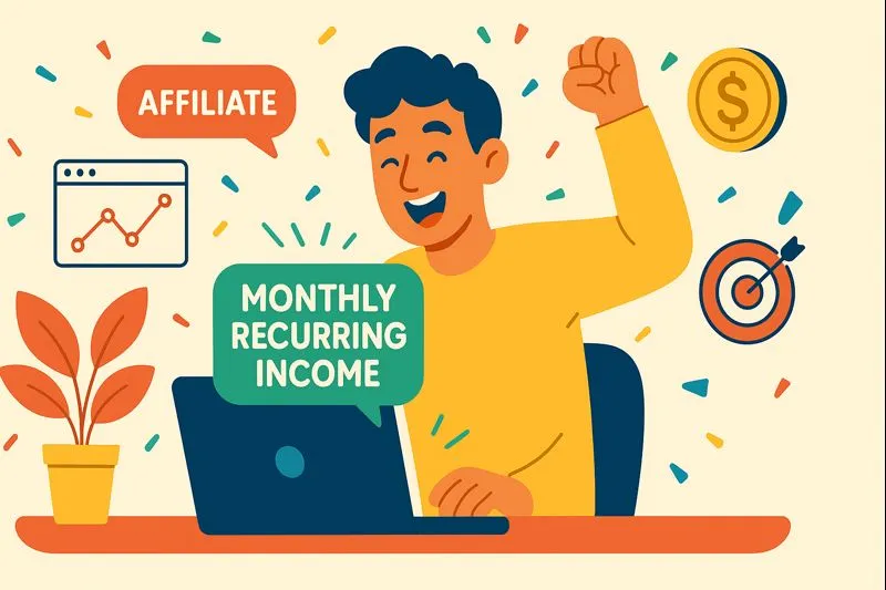 Affiliate celebrating recurring income from the ActiveCampaign affiliate program