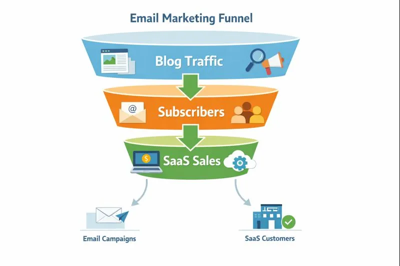 Email marketing funnel for Ranktracker affiliate promotions