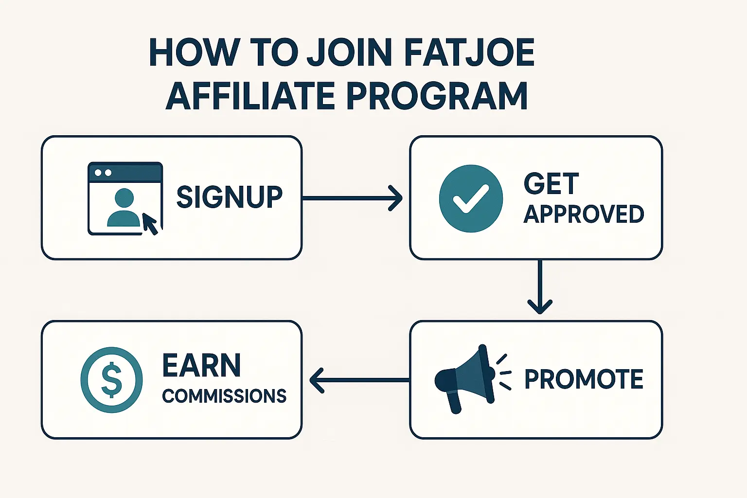 Flowchart of joining FatJoe affiliate program