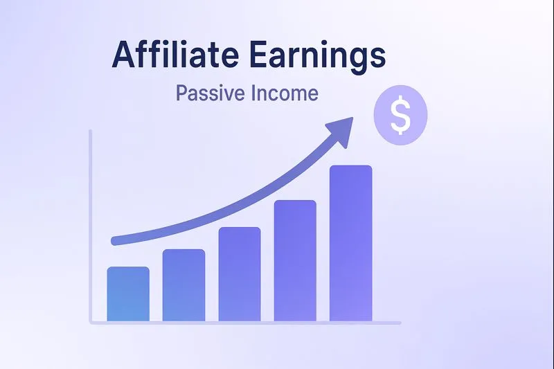 Graph showing how recurring affiliate earnings grow over time with more referrals