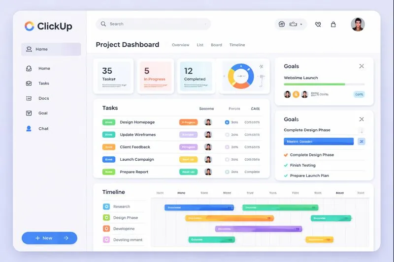 Overview of ClickUp project management platform