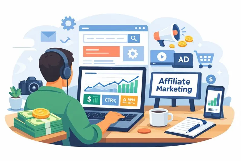 Affiliate marketing planning workspace