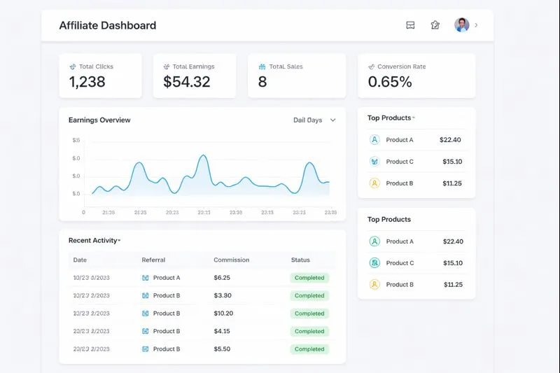 First affiliate earnings from blog